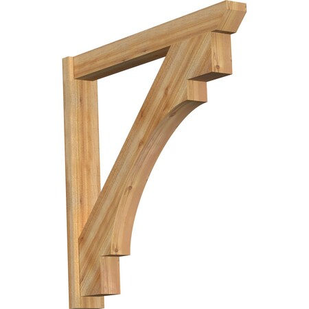 Ekena Millwork Merced Slat Rough Sawn Outlooker, Western Red Cedar, 6"W x 44"D x 44"H OUT06X44X44MRC06RWR